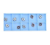 10Pcs Carbide Turning Blade, Alloy Lathe Turning Tool, High Temperature Resistance Rhombus Carbide Insert for Metal Cutting on Steel and Stainless Steel