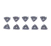 10Pcs Carbide Turning Insert Set, High Hardness Milling Insert for CNC Lathe, High Temperature Resistant with Sharp Cutting, for Steel Wood Acrylic Machining