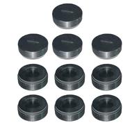 10pcs Carbon Brush Holder Cap 24mm 8.5mm Thickness Electric Motor Brush Cover Plastic Fitting Thread Black Cover