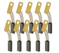 10PCS Carbon Brushes Set Metal Generator Parts 5x7x19mm with Spring Wire for Agricultural Vehicle Tractor Forklift Motor Maintenance Silicon Rectifier 12V 24V