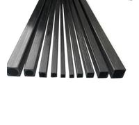 10pcs Carbon Fiber Square Tube Length 500mm Multi-Size OD 3.0mm 4mm 5mm 6mm 8mm 10mm for RC Model Parts Tail Pipe(6x6x4.5 Square Hole)