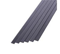 10pcs Carbon Fiber Strip Pultruded 500mm Length Pure Solid Carbon Fibre Flat Strips, Pultruded Black Flat Solid Rod(0.5mm x 3.0mm x 500mm)