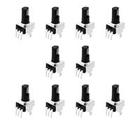10pcs Carbon Film Potentiometer 2K Ohm Variable Resistors Single Turn Rotary Half Shaft D Type Design 12mm Shaft 3Pins Potentiometer Component