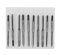 10pcs Carbon Steel Metric Hand Tap Set, M2 M4 M6 M8 Thread Tapping Tool, Straight Flute Taps with Deep Chip Removal Grooves for Bicycle Repair and Machinery Assembly (M6 (Head Attack + Second Attack)