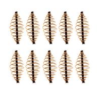 10PCS Carp Bait Catfishing Tackle Inline Method Flat Feeder Carp Fishing Bait Holder Spring Swim Feeder Carp Fishing Equipment L