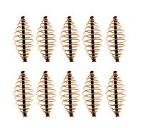 10PCS Carp Method Feeder Inline Method Flat Feeder Carp Fishing Bait Holder Spring Swim Feeder Method Feeders for Carp L