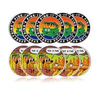10Pcs Cartoon Style Dumpster Fire Coin, Dumpster Fire Challenge Coin - Funny Office Desk Accessories - Novelty Coins Pocket Token - Inspirational Office Gifts for Men Women