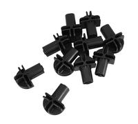 10pcs Cat Cage Caster Accessories Sprinkler Half-circle Connectors Parts Connector Keychains Wire Shelf Tray Decor Grid Connectors Bagging Machine Leaves Abs Black