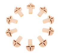 10pcs Cat Cage Caster Connector for Wire Cube Storage Unit, White | Iron and Plastic Build, No Tools Needed, Panel Stabilization, for Rolling Carts and Office Use