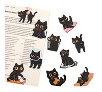 10pcs Cat Magnetic Bookmarks for Reading, Cute Black Animal Pet Kitten Bookmarks Kawaii Page Markers Funny Cool Magnet Accessories for Women Teachers Students Reader Book Lovers Stationery Gifts