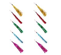 10pcs Cat Teaser Refills Kitten Attachments Interactive with Bell Plastic Easy to Take on Or off Indoor Cat Play for Owners Random Color