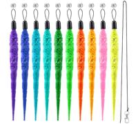 10PCS Cat Worm Toy with Black String, Replacement Cat Worm Toy Refills Cats Wand Attachments Worms Toys for Indoor Cats Kitten