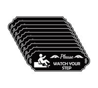 10PCS Caution Stickers Sign for Floor 10.2 X 3.4 Inches Mind Your Step Sticker Safety Floor Decal Self-Adhesive Vinyl Warning Stickers for Indoor Outdoor Home Business or Workplace Caution Sign