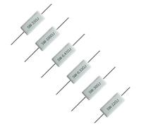 10pcs Cement Resistor RX27 5Watt SQP 0.1 0.15 0.22 0.25 0.33 0.47 0.5 1 1.5 2 2.2 3 4.7 5 10 20 22 33 47 51 100 300 470 1K ohm IDGTTLDF(0.33R)
