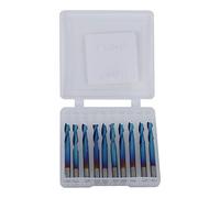 10Pcs Cemented Carbide Milling Cutter, 2 - Flute Blue Nano - Coating Flat Bottom 3.175mm End Mill, Sharp High - Efficiency PCB CNC Router Bits for Plastic Carbon Fiber and Printed