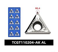 10pcs Cemented Carbide TCGT110204 AK N01 Inserts for Aluminum Alloy Turning with Vacuum Quenching and Geometric Optimization for Reduced Machine Tool Load