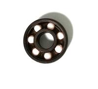 10pcs Ceramic ball 608RS Inline Roller Skate Wheel Bearing ABEC 11 Anti-rust Skateboard Wheel Bearing 608 RS 8x22x7mm shaft Skateboard Bearings(Black)