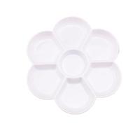 10PCS Ceramic Imitation Plum Blossom Palette Plastic Watercolor Painting Traditional Chinese Painting Compartments Pigment Palette For Painting And Art Painting(White)