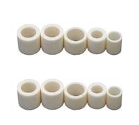 10pcs Ceramic Tube Thermocouple Protection Tube, Alumina Small Porcelain Tube, Corundum Insulating Porcelain Bushing(0.6X1X20mm)(10X13X8mm)