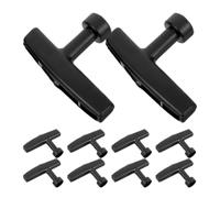 10pcs Chainsaw Starter Pull Handle with Plastic Grip | Black Finish, Secure Hold and Reliable Pull Performance, Replacement Accessory for Chain Saw Parts