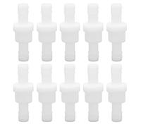 10Pcs Check Valve PE Single Way Aquarium Air Pump Non Return Valve for Industry High Performance Durable Water Fluid Valve for Fish Tank and Medical Equipment (10mm white)