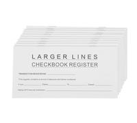 10pcs Checkbook Tracker Paper Register for Personal Budget Entries | Bulk Pack Value, Portable Finance Log, White Paper Sheets, Office Desk Use, Deposits and Withdrawals