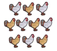 10Pcs Chicken Silicone Beads Cute Animal Characters Focal Beads Yellow White Chicken Shaped Bead Charms Rubber DIY Crafts Loose Spacer Bead Bulk for Pens Keychain Bracelet Necklace Making