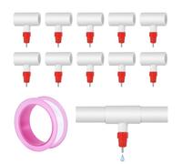 10pcs Chicken Waterer Nipples, Automatic Chicken Drinker Nipples Poultry Water Supplies Hen Hydrator Nipples Horizontal Chicken Coop Watering System Practical Accessories