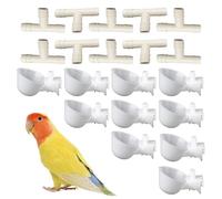 10pcs Chicken Watering Cups With Tee Fittings, Automatic Chicken Watering System For Cage, Bird Drinking Cups Poultry Feeder For Ducks, Chicks, Geese, Small Birds, Rabbits