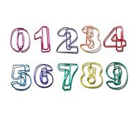 10Pcs Childproof Enumerated Metal Clamps Educational Writing Materials for Teaching Math and Sorting Records Educational Number Clamps