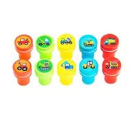 10Pcs Children Reward Stamper Construction Vehicle Stamper Kid Educational Toy for Homework Incentives Behavior Chart Construction Theme Art Supplies