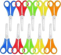 10Pcs Children Safety Scissors, Blunt Tip Safety Scissors with cm-Scale, Preschool Training Scissor with cm-Scale, for Scrapbooking DIY Craft Students Teaching Stationery