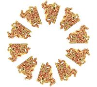 10pcs Chinese Horse Pendant Lucky Zodiac Charm for Bag and Jewelry | Plastic Mini Craft Embellishment, Predrilled Hanging Piece, Cute Artistic Style, Lunar New Year 2026