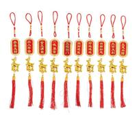 10pcs Chinese New Year Sheep Hanging Ornament with Red Tassel
