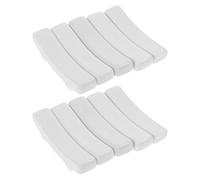 10pcs Chopstick Rest, Japanese Style Table Utensil Holder 5.2x1.5x1.2cm | Porcelain Finish, Curved Groove and Widened Base, Supports Spoons or Spatulas for Catering and Table Settings