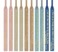 10Pcs Christian Leather Bookmark Inspirational Bible Verse Book Marks Bible Bookmarks Handmade Page Markers for Men Women Reading Bookworm Book Lovers Teachers Readers Church (Colorful)