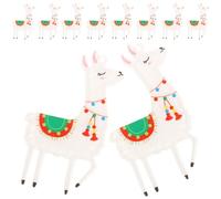 10pcs Christmas Alpaca Shaped Acrylic Charms for DIY Jewellery Making | Lightweight Decoration, Easy to Connect, Wear Resistant Acrylic, Suitable for Bracelet Accessories and Necklace Decors