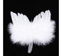 10pcs Christmas Baubles,Angel Wing White Feather Lovely Chic Angel Christmas Tree Decoration Hanging Ornament for Party Wedding,Xmas Ornaments for Christmas Tree Pendant Holiday Party