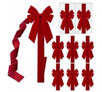 10Pcs Christmas Cabinet Ribbons Bows Christmas Bows for Kitchen Cabinets