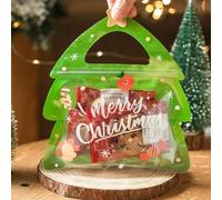 10PCS Christmas Candy, Cookies And Snacks Sealed Bag, Christmas Tree Originality Modeling Gift Bag for Couple or Family, Christmas Decorations 2024