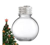 10Pcs Christmas Clear Baubles Fillable Bauble To Fill Make Your Own Clear Craft Christmas Tree Ornaments Bulbs Shape Clear Christmas Ornaments For Christmas New Year Holiday Decorations