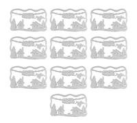 10Pcs Christmas Cutting Dies Flower Leaf Die Cut Hollow Animal Die Cut Embossing Templates for Card Making Scrapbooking Home Cooking