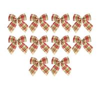 10PCS Christmas Decorations Bows Various Styles Bows Fabric Christmas Tree Garland Accessories Decoration Party Decorations For Family Holiday Xmas Tree Cover for Presents and Party