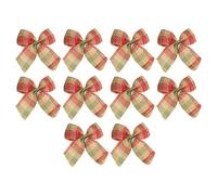 10PCS Christmas Decorations Bows Various Styles Bows Fabric Christmas Tree Garland Accessories Decoration Party Decorations For Family Holiday Xmas Tree Cover for Presents and Party