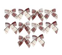 10PCS Christmas Decorations Bows Various Styles Bows Fabric Christmas Tree Garland Accessories Decoration Party Decorations For Family Holiday Xmas Tree Cover for Presents and Party