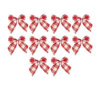 10PCS Christmas Decorations Bows Various Styles Bows Fabric Christmas Tree Garland Accessories Decoration Party Decorations For Family Holiday Xmas Tree Cover for Presents and Party
