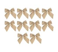 10PCS Christmas Decorations Bows Various Styles Bows Fabric Christmas Tree Garland Accessories Decoration Party Decorations For Family Holiday Xmas Tree Cover for Presents and Party