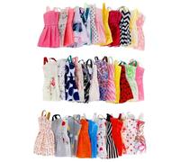 10Pcs Christmas Doll Clothes, Christmas Elf Doll Skirts Summer Knitted Clothing with Floral for Doll Holiday Xmas Gift, Elf Clothes And Accessories (Random Color)