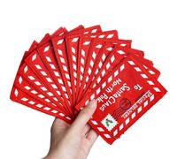 10pcs Christmas Felt Envelopes Letter To Santa Claus Xmas Candy Gift Embroidered Bag Tree Ornament Decor