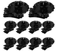 10pcs Christmas Iron Candle Clips Black Metal Candlestick Holder